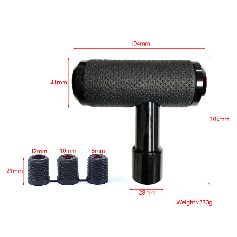 Car T Shape Aircraft Joystick Gear Shift Gear Shifter Stick Levers Head Black
