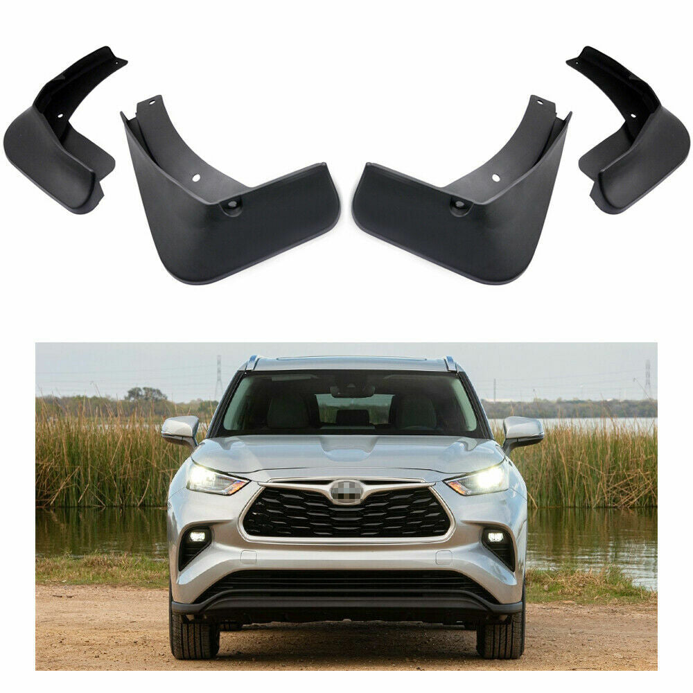 for TOYOTA Highlander 2020-2023 Black Mud Flaps Splash Guard Fender Mudguard 4X