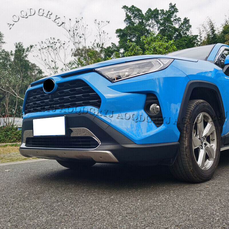 Stainless FrontRear Bumper Skid Protector Guard Plate for Toyota RAV4 2019-2024