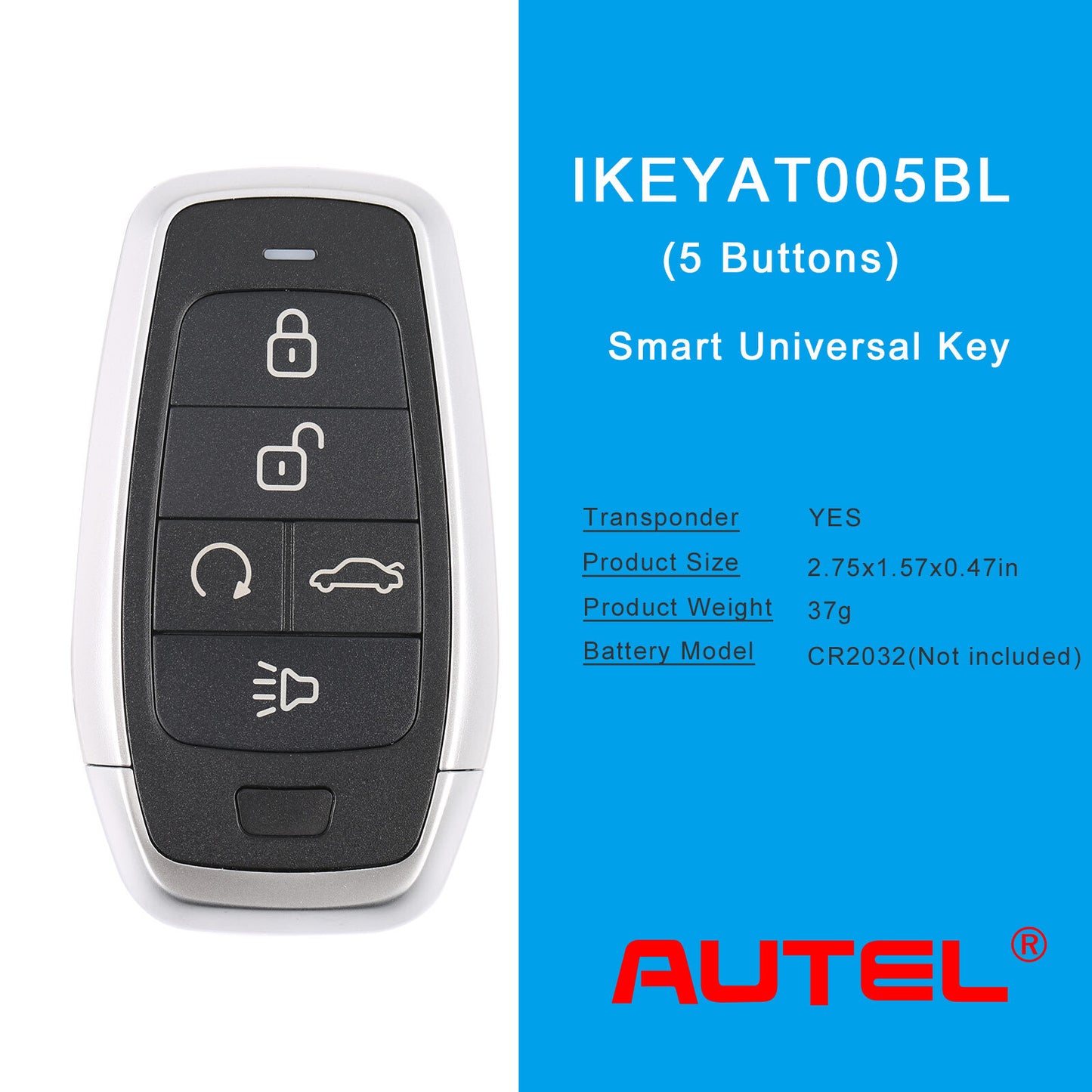 New MAXIIM IKEY Standard Style IKEYAT005BL 5 Buttons for Smart Key Remote