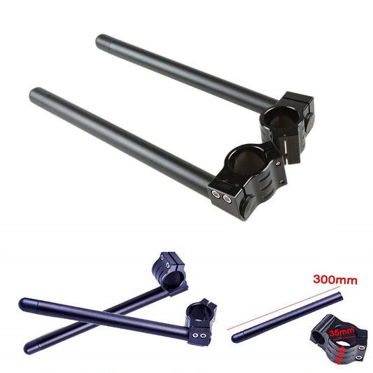 HANDLEBAR, 7/8, CLIP-ON, 35MM, Fork Tube, BLACK, CAFE RACERS, BOBBERS,Universal Q