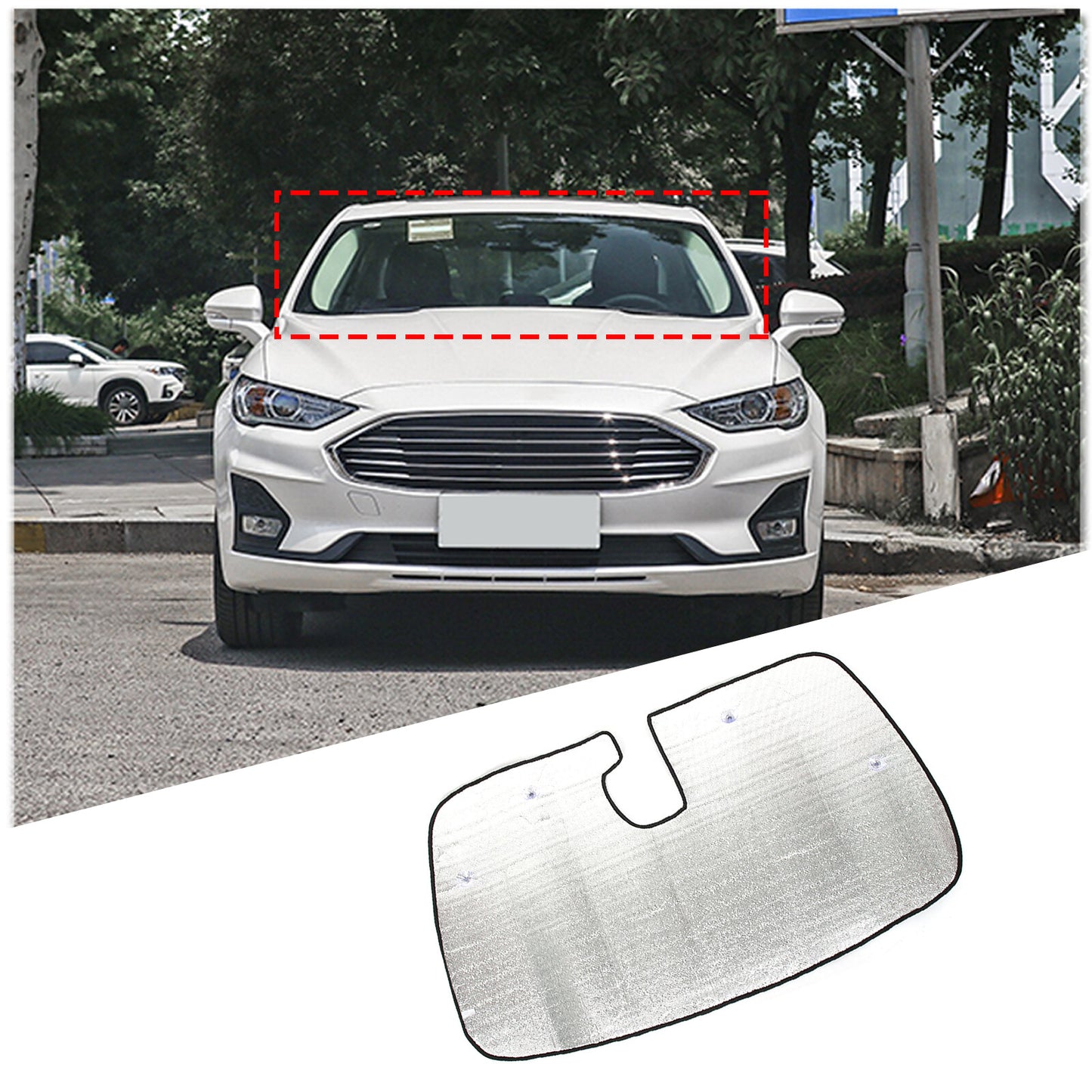 Front windshield sunshade with UV protection for Mondeo 2013 - 2021 n