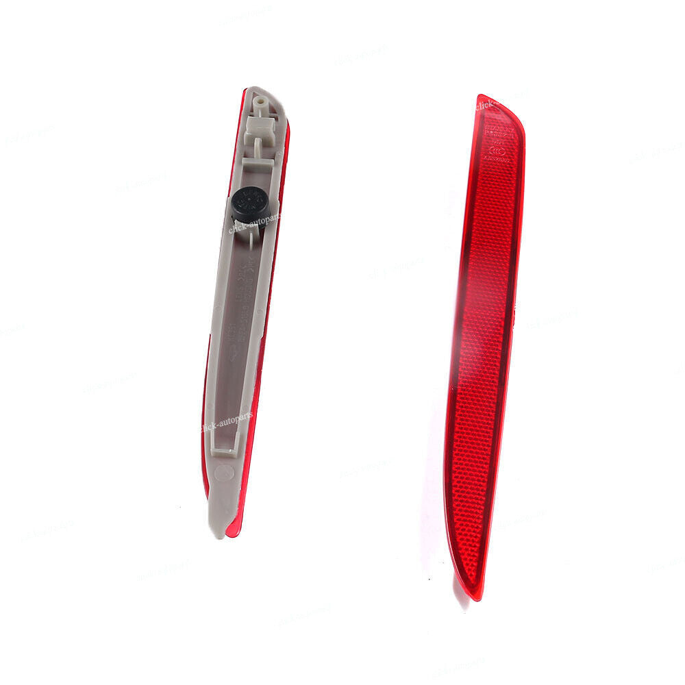 Pair Red Rear Bumper Reflector For 2008-2012 for Mazda 3 Left Right Side