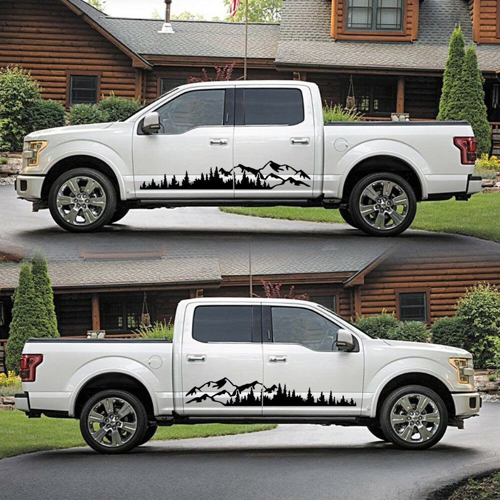 4x4 Off Road Mountains Car Truck Side Door Decal Vinyl Stickers Decoration