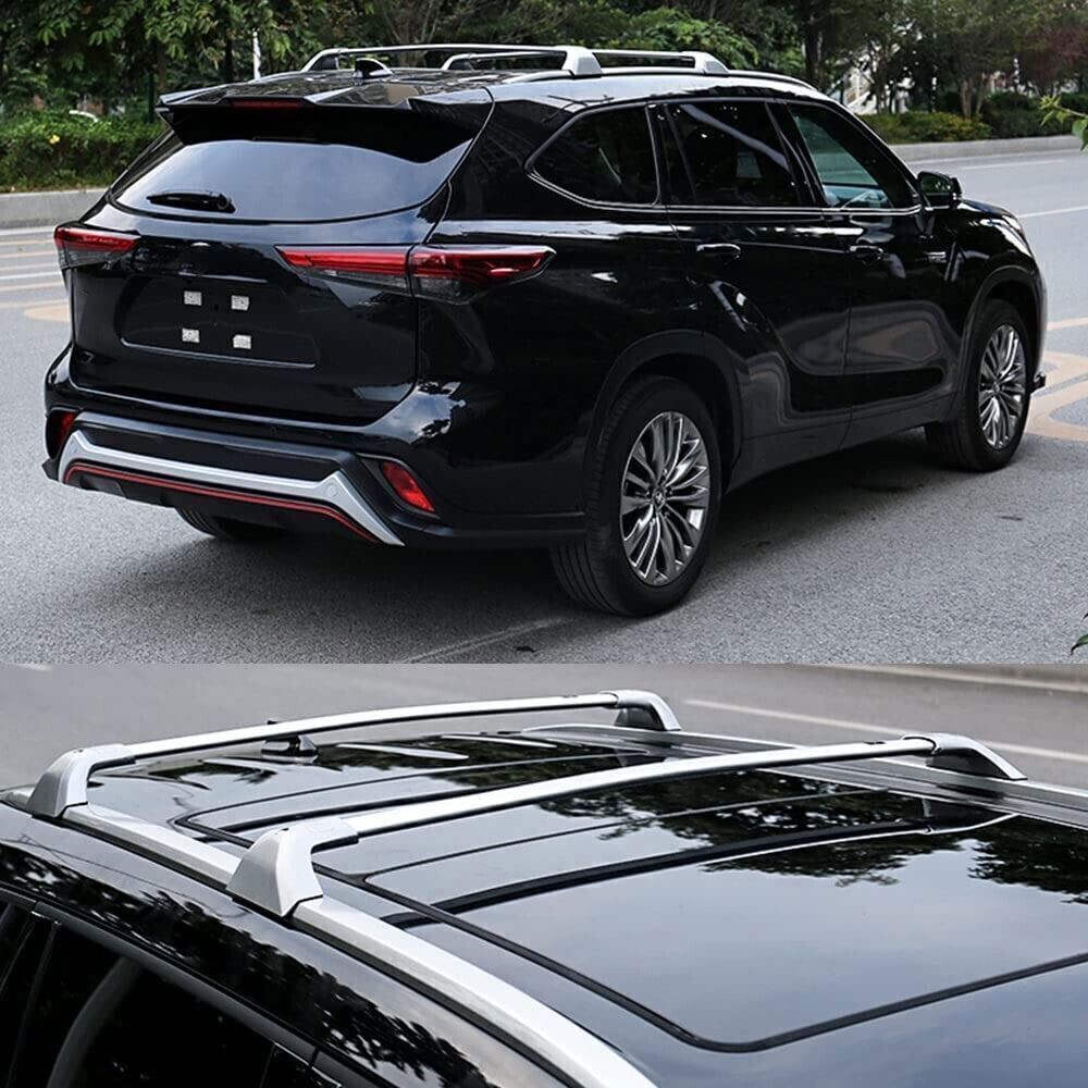 20-24 for Toyota Highlander Chrome Roof Rail Rack Side Rail Bar Luggage Carrier