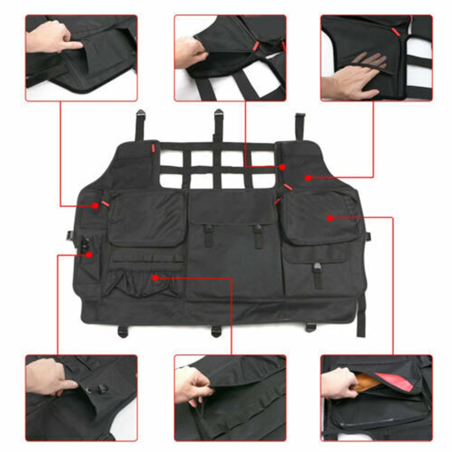 Rear Trunk Storage Bag Organizer Pocket Fit for Jeep for Wrangler JK JL 07¡¤24-4 Door n