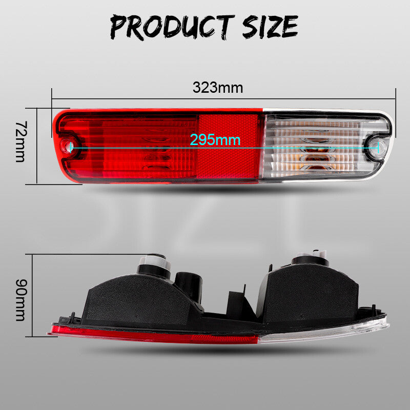 Left Rear Bumper Fog Light Tail Lamp Refit for Mitsubishi Pajero Montero 2003-06