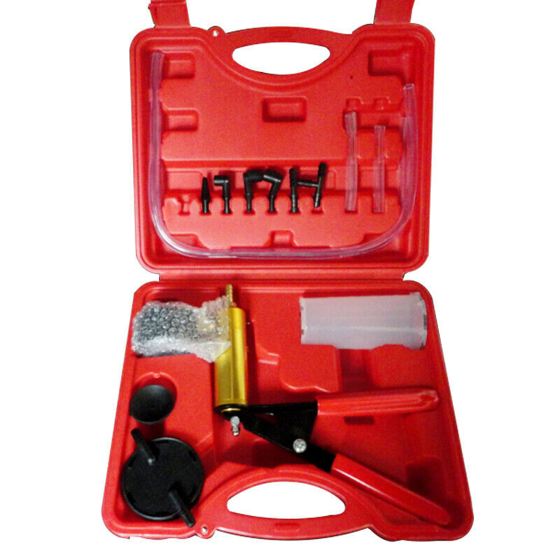 Handheld brake bleeding device kit, vacuum pump tester kit, instrument panel with adapter for cars and motorcycles - n