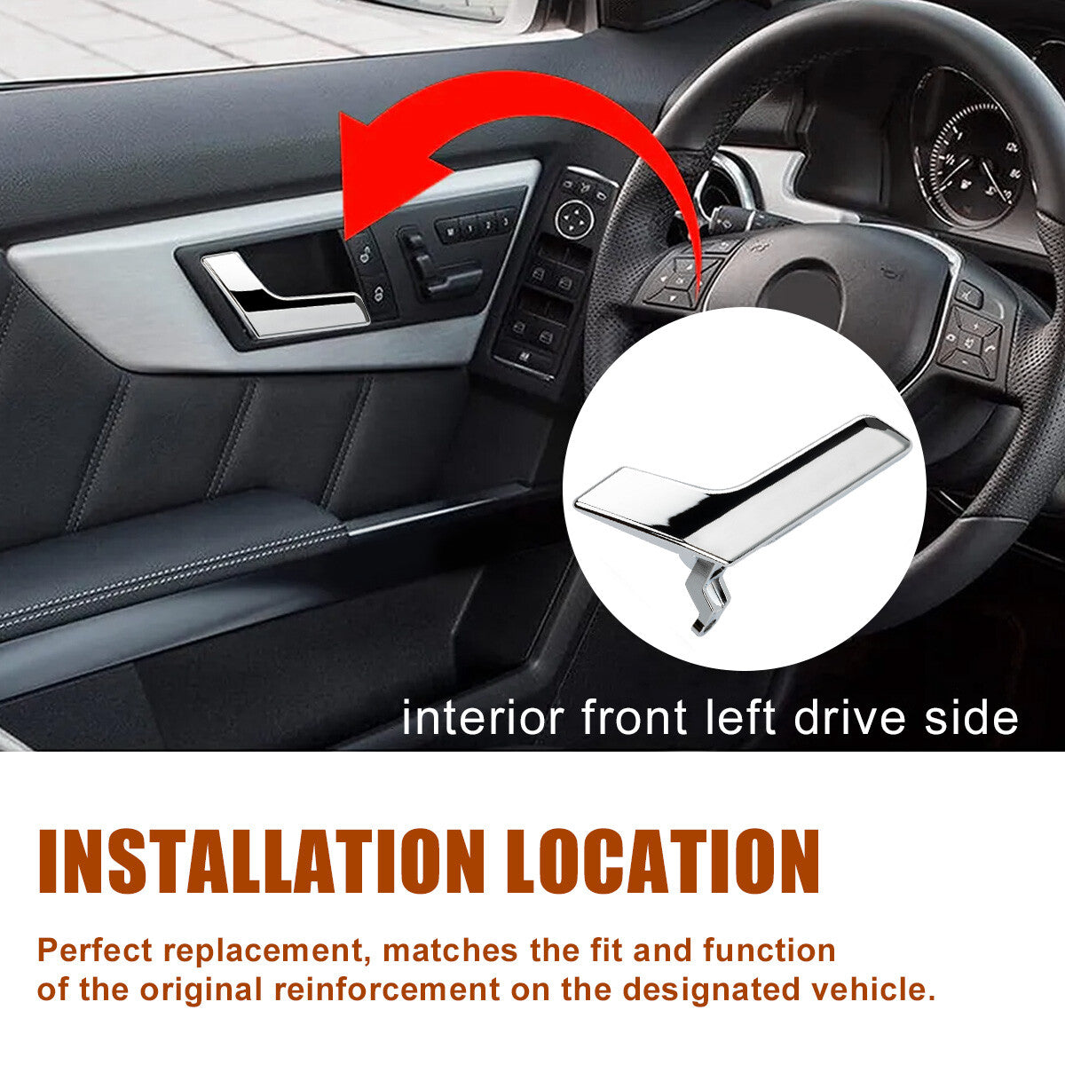 Left-hand drive interior door handle repair kit for Mercedes-Benz C250 Q