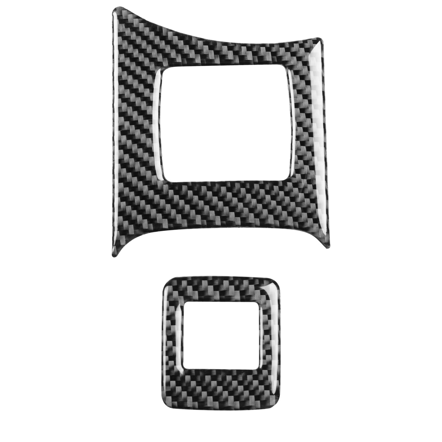2Pcs Carbon Fiber Interior Central Switch Frame Cover Trim for Mazda MX-5 Miata