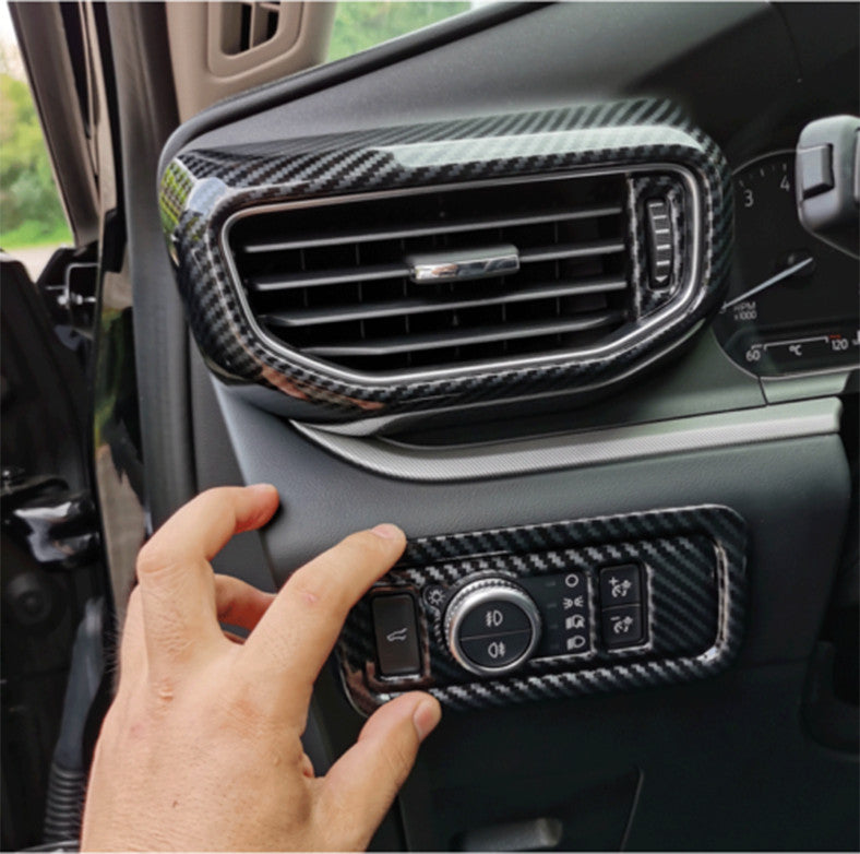 for Ford Explorer 2020-2022 Carbon Fiber Interior Car Accessories Kit Trim set
