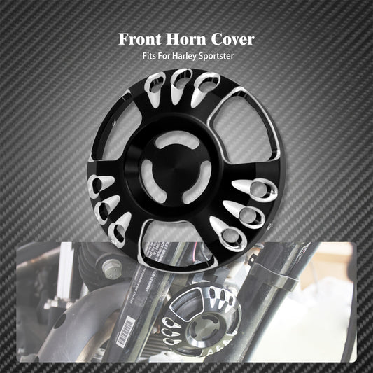 CNC Cut Front Horn Cover Speaker Cap Fit for Harley Sportster XL 883 1996-2022