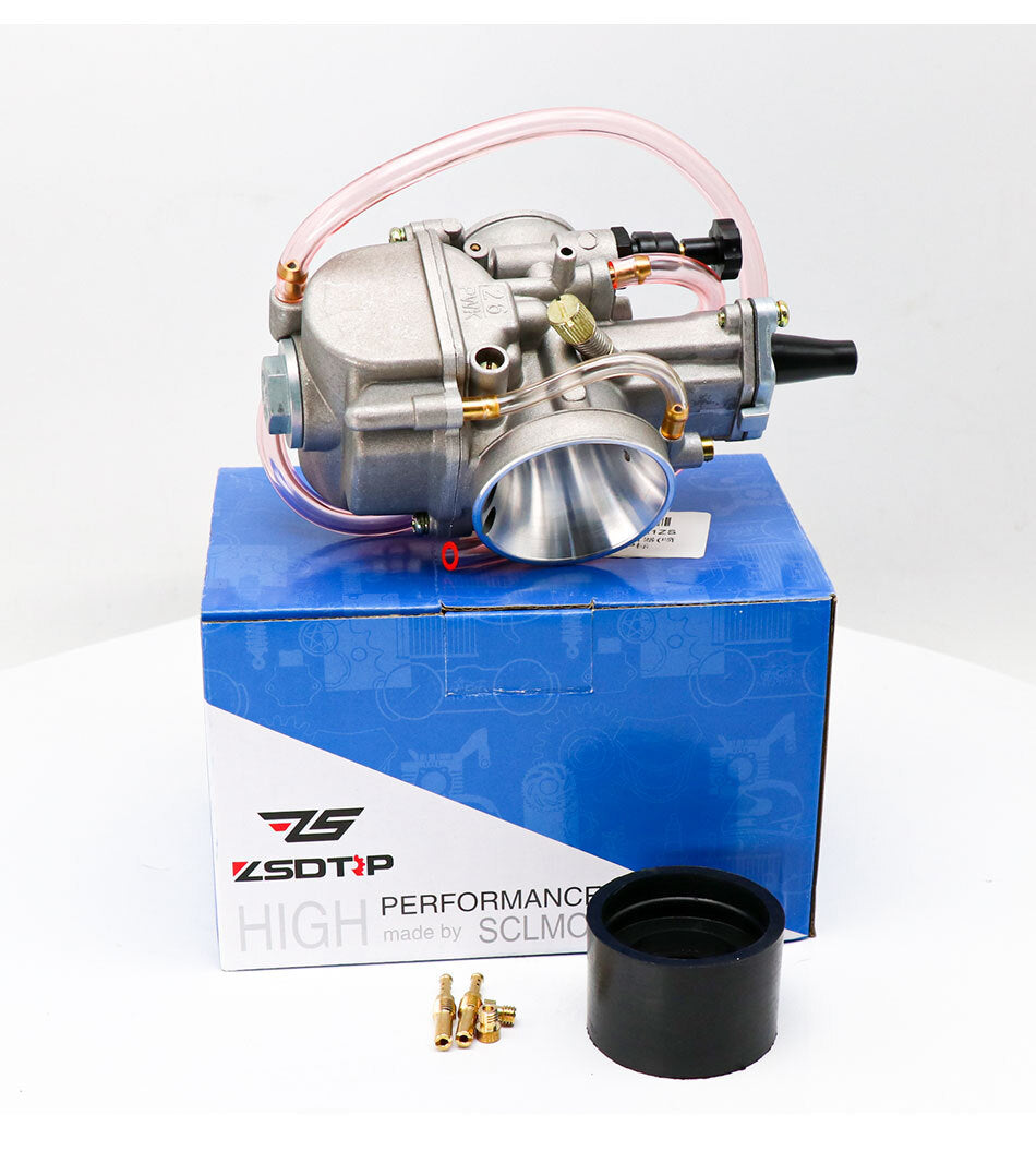 24mm carburetor carbohydrate suitable for 2-stroke motorcycles, racing scooters, off-road bikes, UTVs, and all-terrain vehicles. Q
