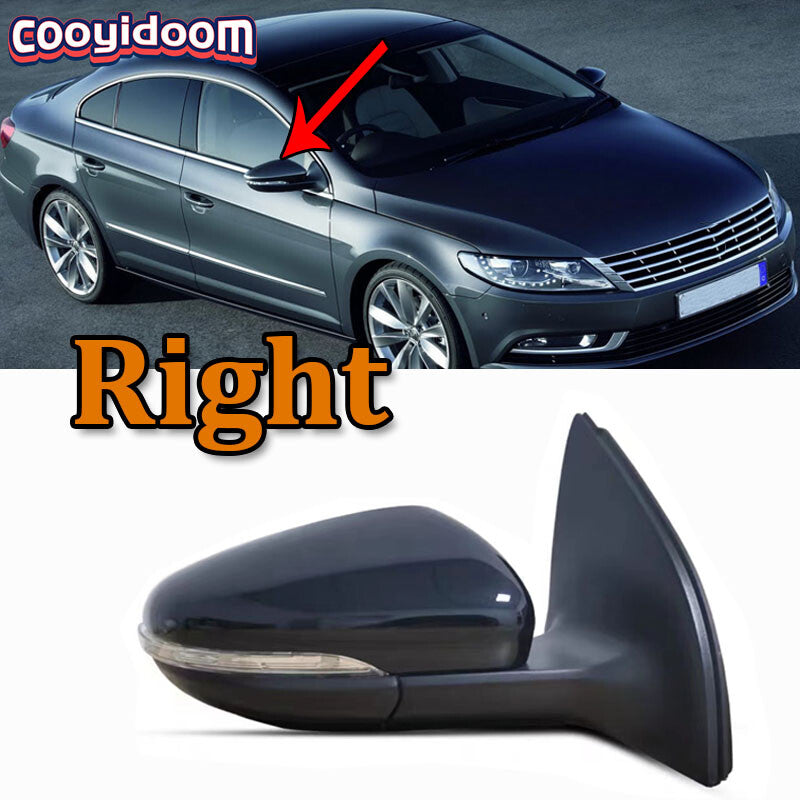 Right-side heated non-automatic dimming puddle light power door mirror suitable for Volkswagen 2013-2015.