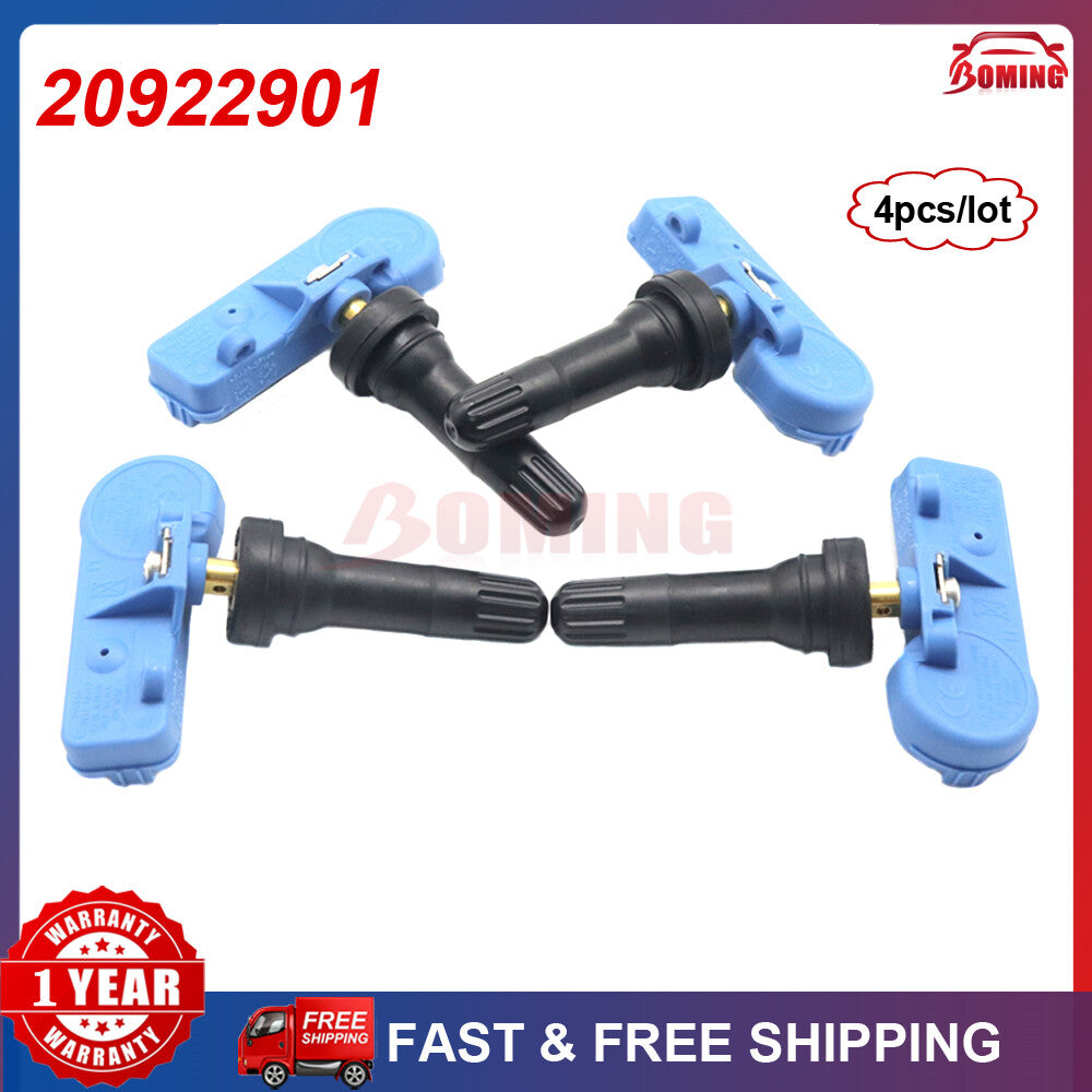 4-pack/set 20922901 Tire Pressure Monitoring Sensor (TPMS) for Cadillac CTS and for Chevrolet