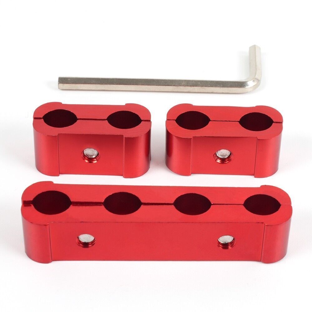 Red Engine Spark Plug Wire Separator Divider Clamp Wire Separator Divider 3PCS Q