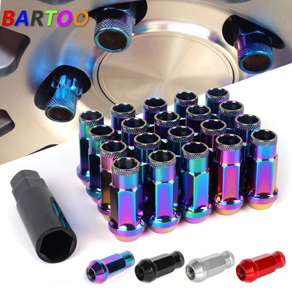 20PCS Forged Steel Racing Wheel Lug Nuts 47mm Open End M12 x 1.5mm M12 x 1.25mm Q