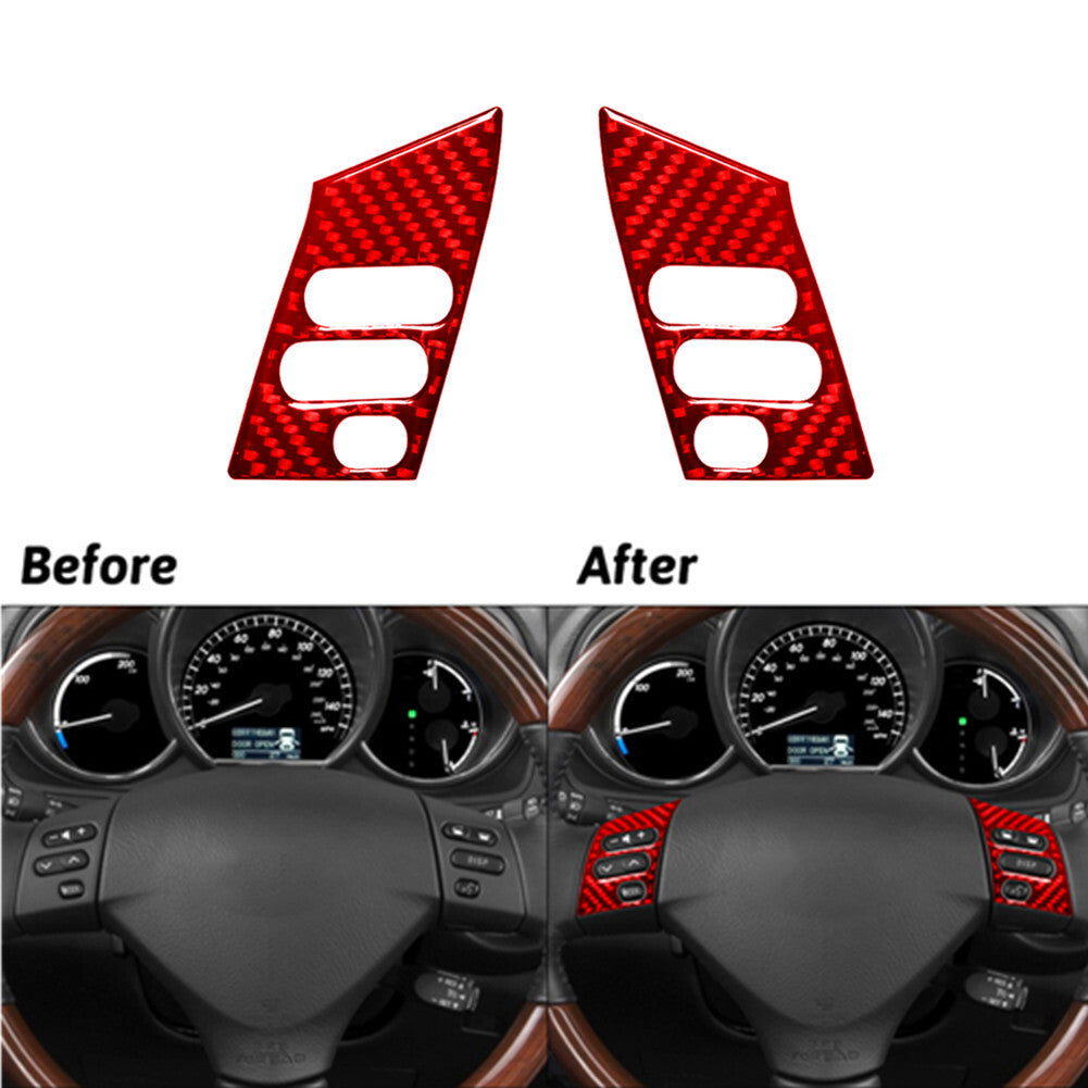 6X Red Carbon Fiber Rear Door Handle Inner Cover Trim for Jeep for Wrangler 2007-10 v