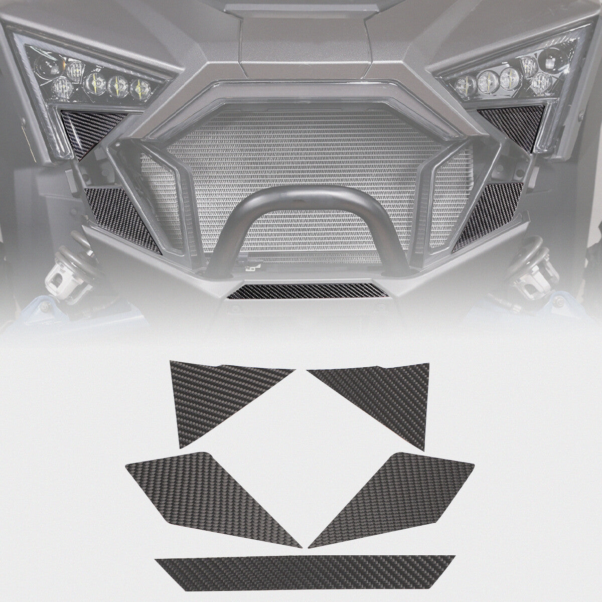 5-piece carbon fiber front panel trim for Polaris RZR PRO XP Ultimate 2021+ n