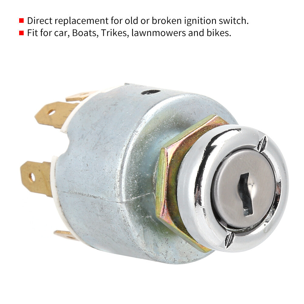 12V Ignition Switch With 2 Keys Universal Accessory For Boat Car Lawnmower DON
