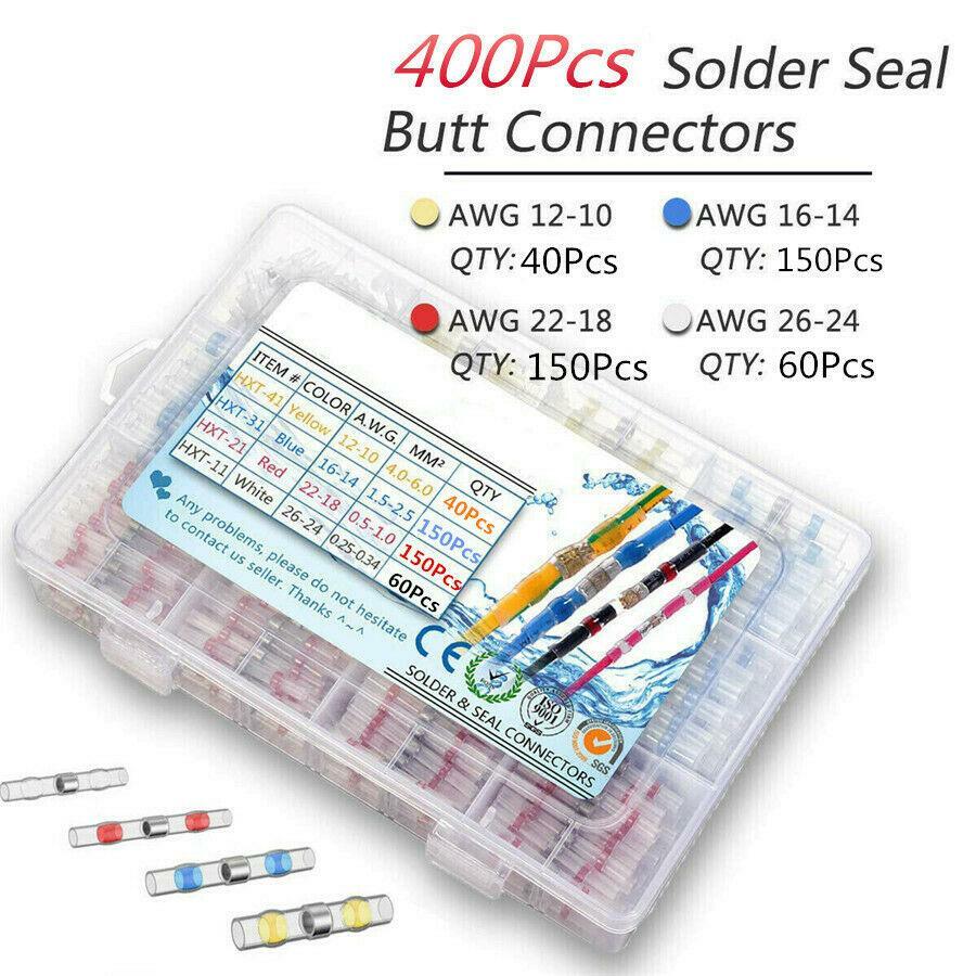 Heat-Shrink Butt Terminal Welded Sealed Wire Connector - Waterproof 400x- n