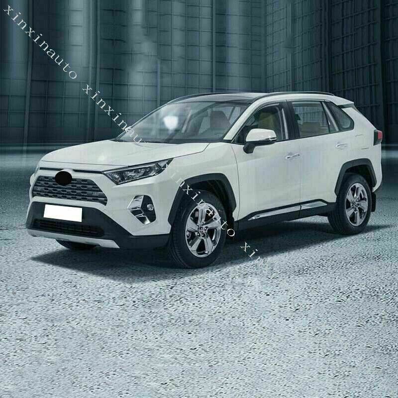 4X Chrome Side Door Body Molding Cover Decor Trim ABS for Toyota RAV4 2019-2023
