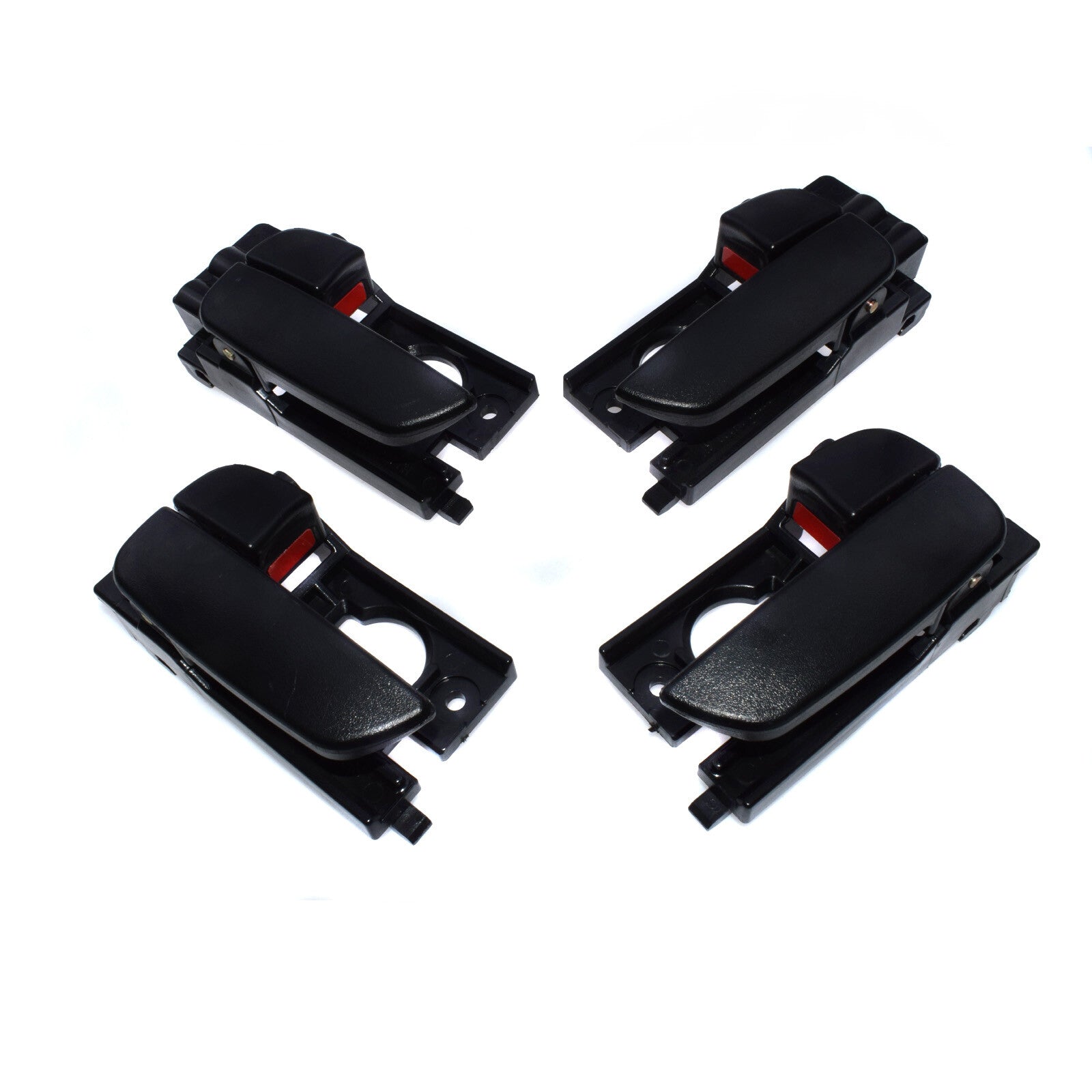 Black set 4pcs front and rear LH RH interior door handles 2007-2011 for Hyundai Accent - v