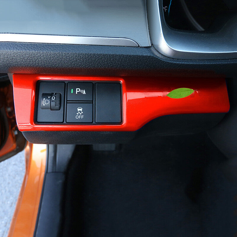 1pcs Red headlight switch control frame trim for HONDA for Civic 10th 2016-2019 2020