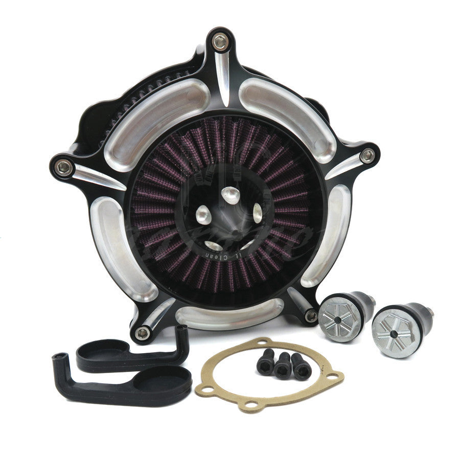 Black CNC contrast-cut Air Cleaner for Harley Sportster 883 XLH1200 2004~2014 Q