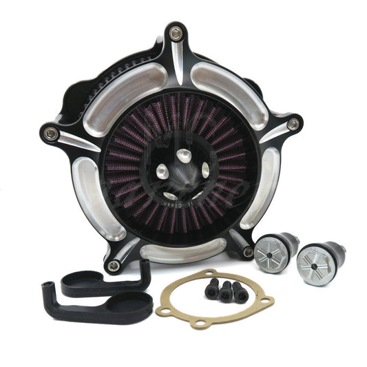 Black CNC contrast-cut Air Cleaner for Harley Sportster 883 XLH1200 2004~2014 Q