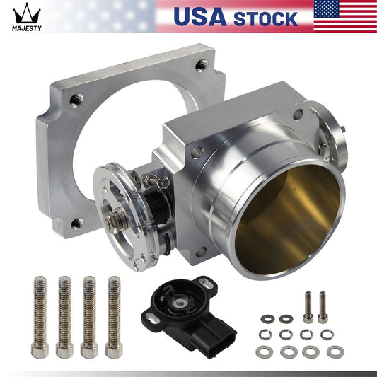 90mm Reverse Throttle Body +TPS for Toyota Supra 1JZGTE JZA70 90-93 2JZGTE 93-98