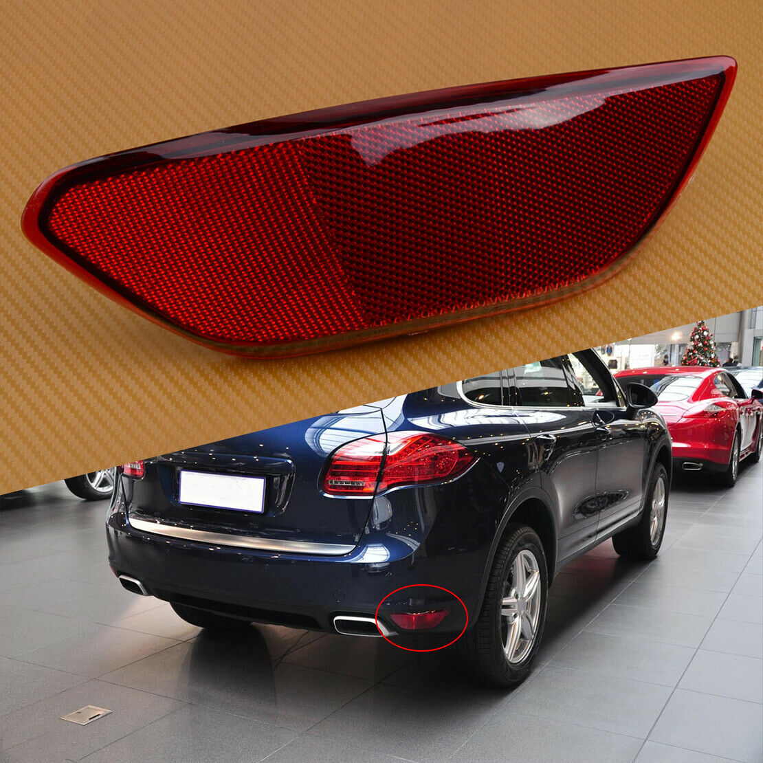 Rear right bumper reflector light fits for Porsche for Cayenne 2011 to 2014 Q