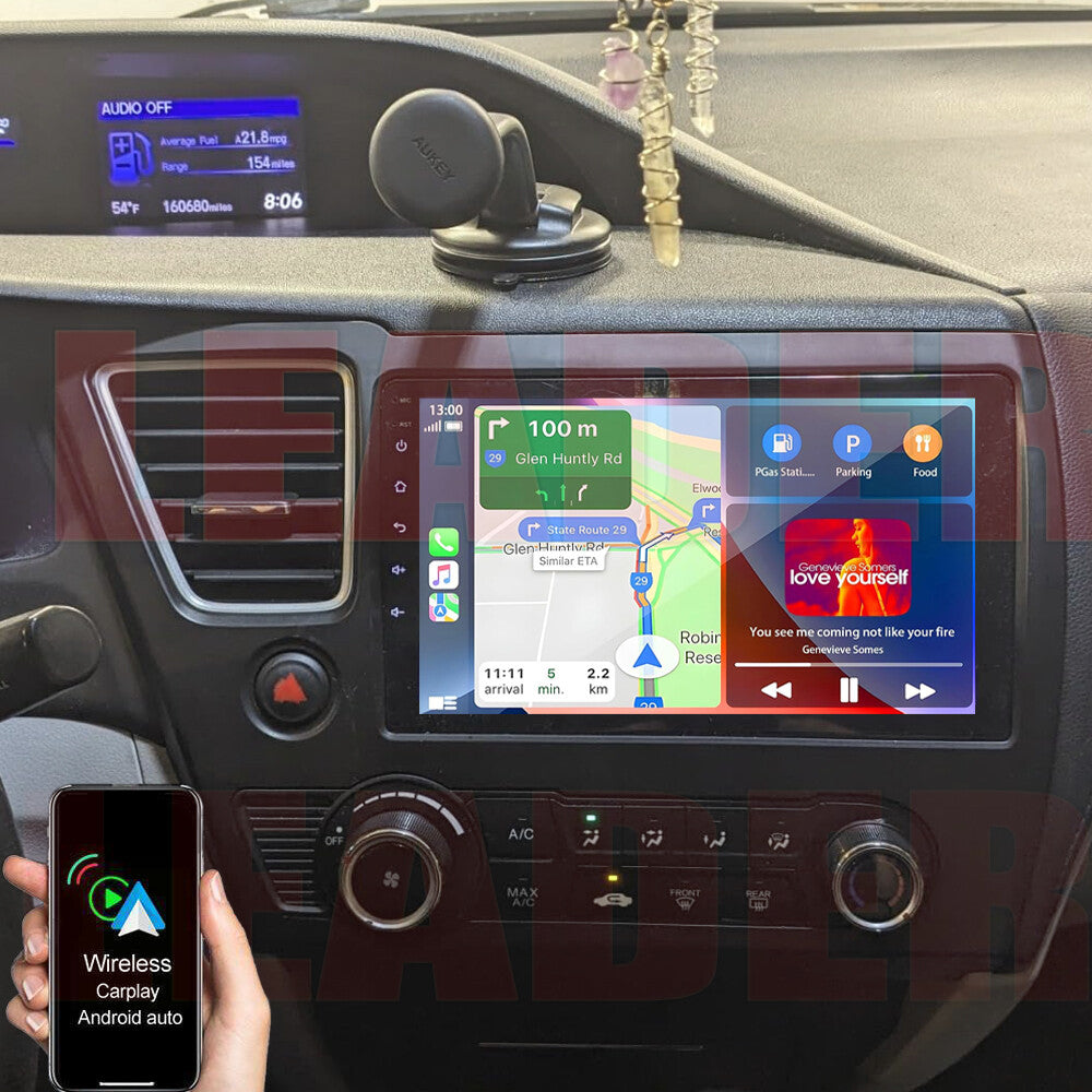 9 for Honda for Civic 2013-17 Android 13.0 Apple Carplay Car Radio Stereo GPS Navi