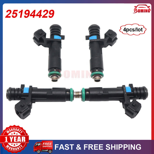 4x New High Quality Fuel Injector for Chevrolet Spark Classic Beat 25186566
