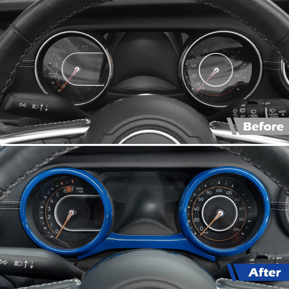 Interior Dashboard Instrument Cover Trim for Jeep for Wrangler JL 2018+ JT 20+ Blue