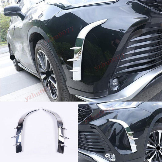 for Toyota Highlander XSE 2020-2023 Chrome Front Bumper Vent Molding Cover Trim