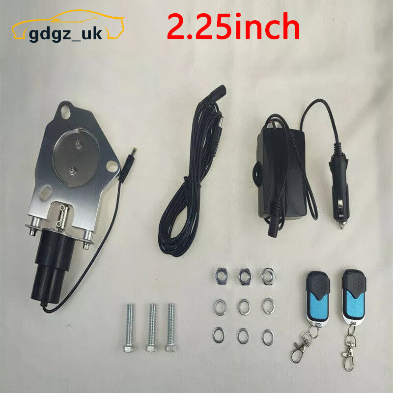2.25 Stainless Headers Electric Exhaust Motor Vavle Kit With Remote Switch