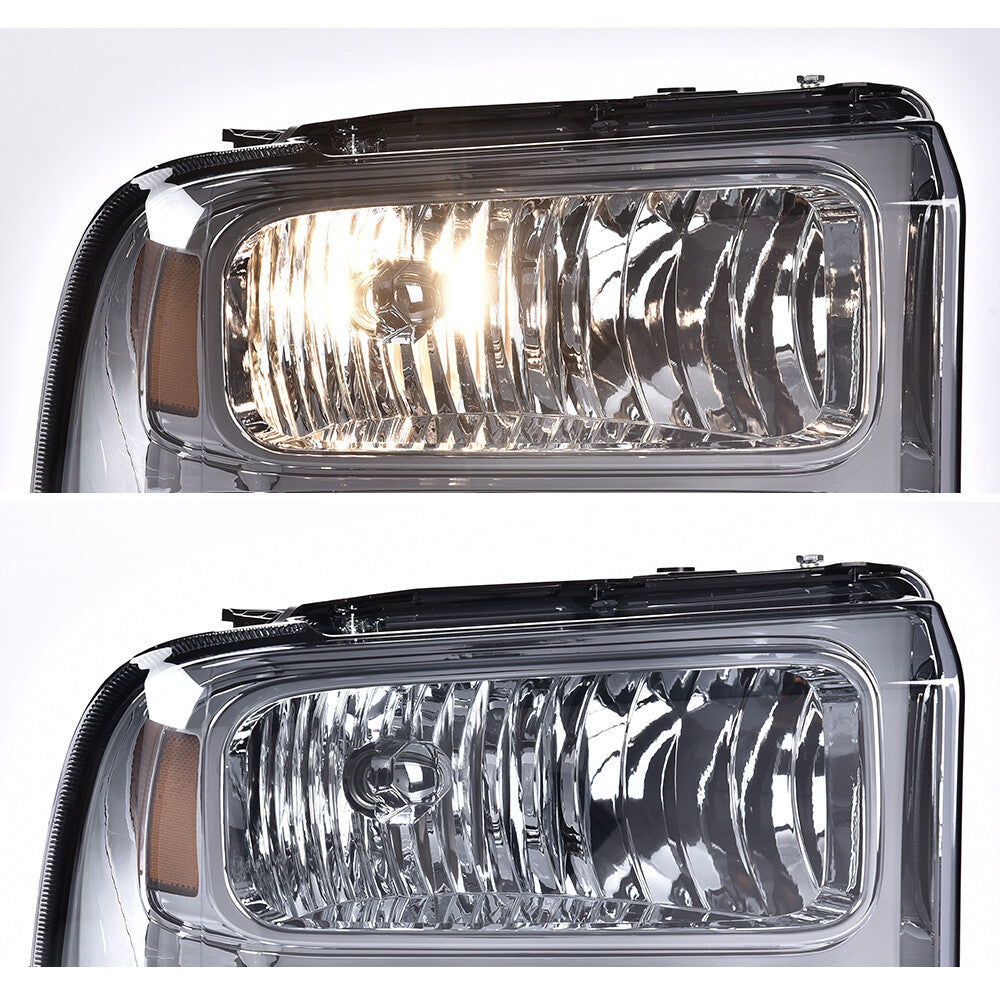 Suitable for 99-04 Super Duty F-350 truck tour conversion headlights- v