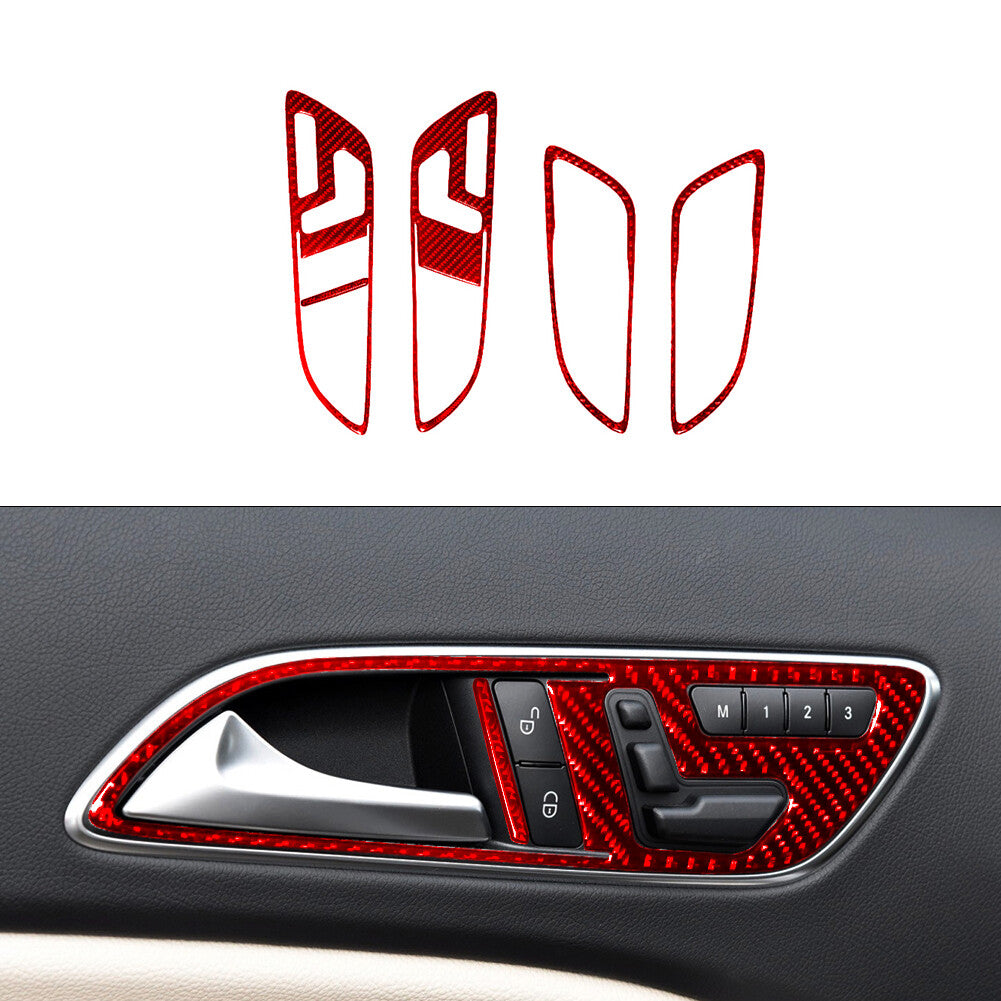 5X Red Front Door Handle Trim Cover for Mercedes Benz CLA 2014-2018/GLA 2015-18