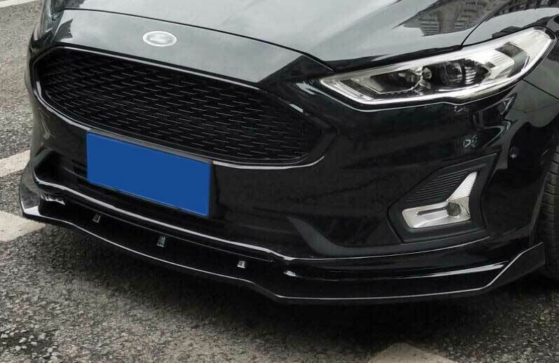 3X ABS Gloss Black Front Bumper Lip Splitter Body for Ford Mondeo Fusion 19-2020
