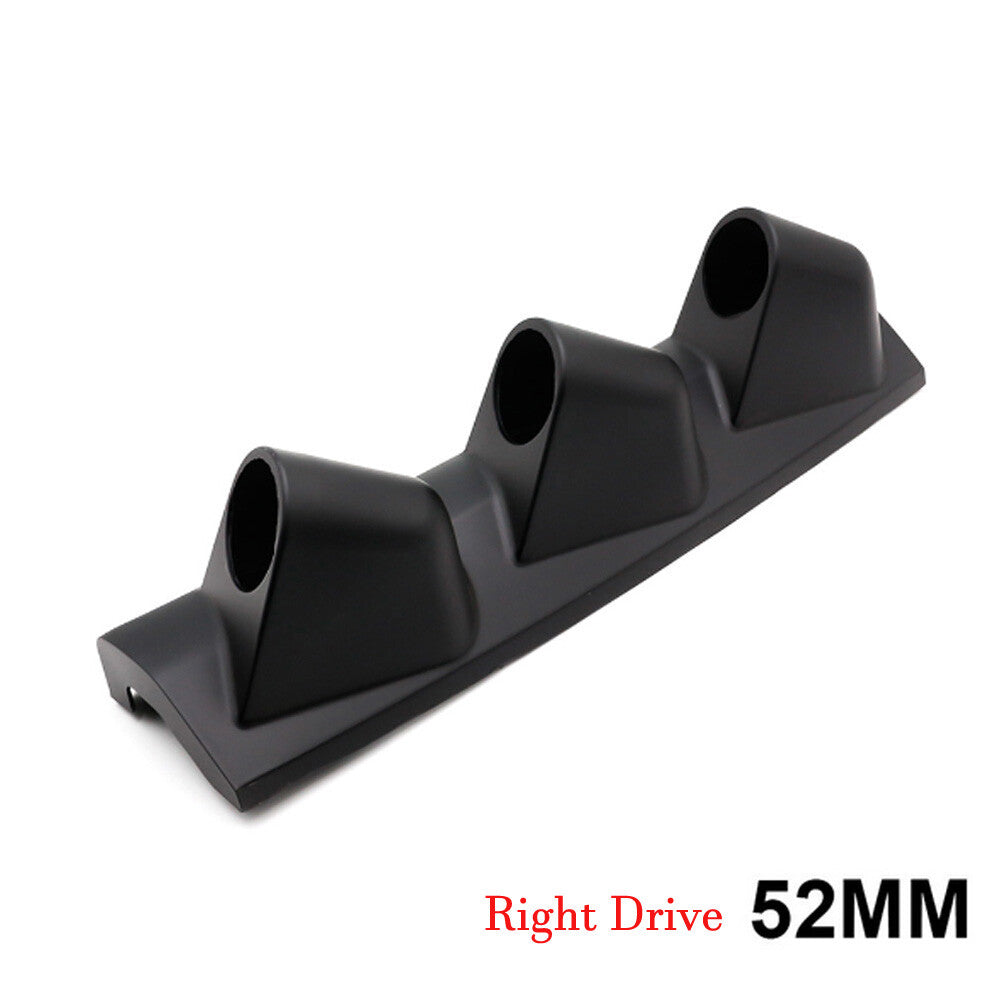 52mm 3-Hole Car A Pillar Dash Gauge Pod Mount Holder Cover Black Q