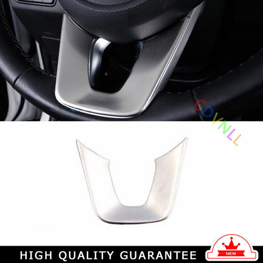 Car Inner Steering Wheel U Type Cover Trim for Kia Seltos 2020-2022 Silver Steel