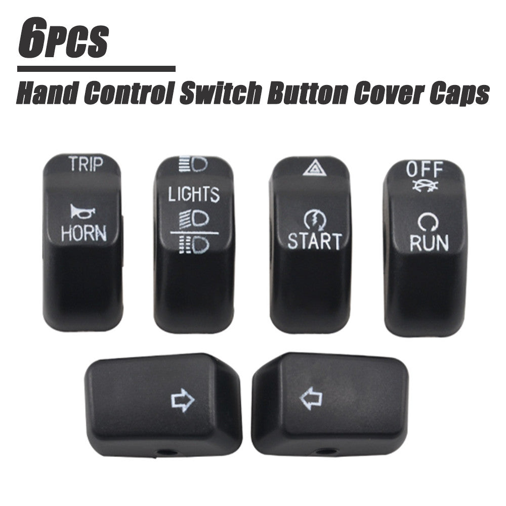 6-Piece Handheld Control Switch Housing Button Cover for Harley Dyna Road King n