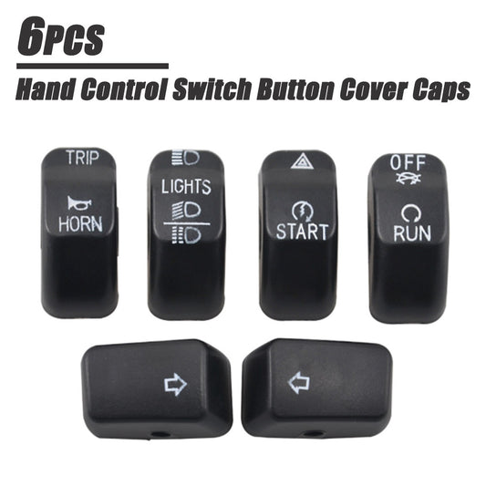 6-Piece Handheld Control Switch Housing Button Cover for Harley Dyna Road King n