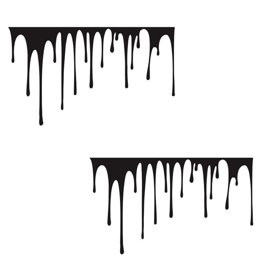 2 PCS Blood Drips Car Graphic Decal Vinyl Side Doors Sticker Taillight Decortion