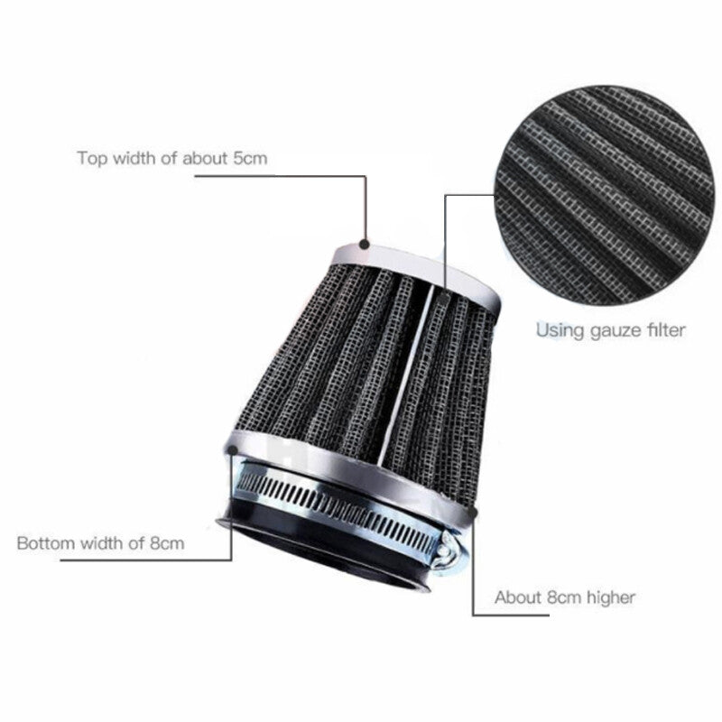 39mm Practical Modified Dirt Bike Go Kart Motorcycle Air Intake Filter Cleaner v