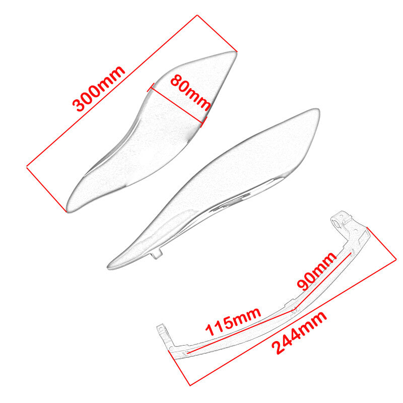 Motorcycle side wing air deflector for rectifying smoke for Harley-Davidson 2014-2022- n