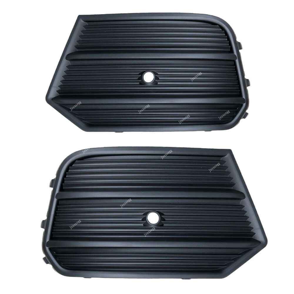 2Pcs Lower Bumper Grille Fog Light Grille W Radar Hole Fit for Audi Q3 2016-2017