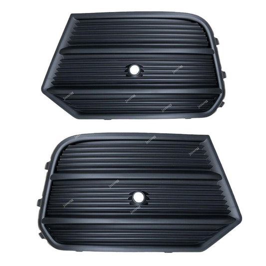 2Pcs Lower Bumper Grille Fog Light Grille W Radar Hole Fit for Audi Q3 2016-2017