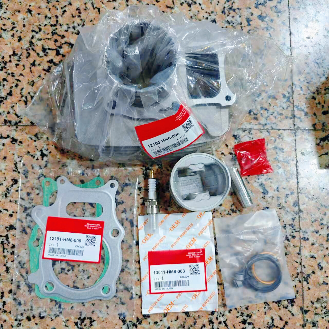 FOR 02-19 for HONDA TRX250 RECON TOP END REBUILD KIT CYLINDER PISTON AND GASKET SET